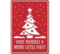 Letrero navideño "Que tengas una feliz visita"