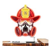 Letrero neón bombero decoración de pared héroe LED USB regulable luminoso
