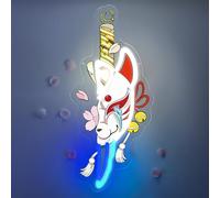 Letrero Neón Mask and Sword,Cartel LED Máscara Kitsune Con Katana Decoración Para Hogar Bar Dormitorio Club,Animes Japoneses Regalo Para Hombres Y Mujeres,Alimentado Por USB(16.5"*7.4")