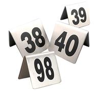 Letrero numérico de escritorio. 1-50 1-100 Tarjetas de lugar Portanúmeros mesa estilo carpa(1 to 50)