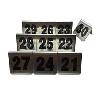 Letrero numérico de escritorio. Ciclo de tarjetas ubicación y numeración mesa utilizadas: digital 1 a 50/100(1 to 50)