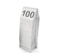 Letrero numérico de escritorio. Tarjetas de mesa estilo carpa con números pie, restaurante acero inoxidable 1-50 1-100(1 to 50)