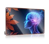Letrero para adultos con texto en inglés "For Man Cave Neural Connections: The Art Of Brain Activity", letrero de lata de café (20 x 30 cm)