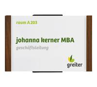 Letrero para indicar el camino de la serie de aluminio y madera DIN A6 apaisado, H x A 103 x 157 mm