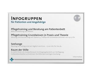 Letrero para indicar el camino MADRID Silver Line Vario plástico, no reflectante