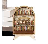 Letrero para mostrador de libros, decoración de estantería de madera, rastreador de libros, para rincón, estudio, hogar, lugar de trabajo, sala de estar, apartamento, biblioteca