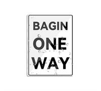 Letrero para puerta de plástico acrílico Begin One Way 15,2 x 20,3 cm, autoadhesivo, uso para oficina o negocios, fácil de aplicar