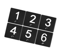 Letrero para sala de médicos, con Braille de oficina y números de habitación