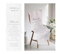 Letrero para Silla Conmemorativa de Boda, Lino Cartel Asiento Reservado Boda para Alguien en el Cielo for Seres Queridos Decoración Recuerdo