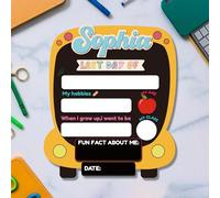 Letrero Personalizado para Primer y Último Día de Escuela - Reutilizable para Fotos - Pizarra de Borrado en Seco - Para Jardín de Infantes y Preescolar