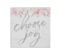 Letrero r stico de madera Simply Said INC Small Talk Squares Choose Joy de 525 x 525 pulgadas STS1534