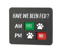 Letrero Recordatorio De Alimentación para Perros Y Gatos con Imán, Letrero ¿Ya Hemos Comido?, Letrero De Alimentación Am/PM con Opción Sí/No, para Evitar La Sobrealimentación
