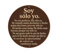 Letrero redondo de metal vintage con texto en inglés "I'm Just Me I'm Not Perfect" para cafetería, bar, pub, decoración de pared del hogar, póster de metal de 8 x 8 pulgadas