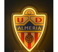 Letrero regalo Escudo 2° división Club Almería de Pared con Corona,colores iluminados brillantes con base metacrilato,neón led y vinilo 40x30 cm aproximadamente con cadena y alimentación 12v