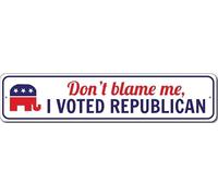 Letrero republicano de campaña "Yo voté" para las elecciones de 2020. Letrero metálico personalizado del partido político.