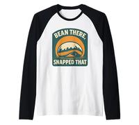 Letrero Retro de Chicago de Bean There Snapped That Shirt Camiseta Manga Raglan