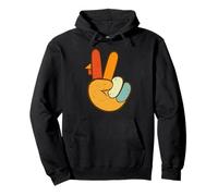 Letrero Retro de la Mano de Pavo de la Paz para Acción de Gracias, Regalo Divertido Sudadera con Capucha