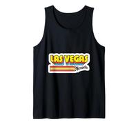 Letrero retro de Las Vegas con rayas coloridas Camiseta sin Mangas