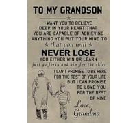 Letrero retro de lata con texto en inglés «To My Grandson I Can Promise to Love You Love Grandma» para decoración de pared de café en el hogar, 8 x 12 pulgadas