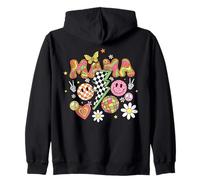 Letrero Retro de Mama Disco Ball, diseño de Daisy Groovy Butterfly Fun Sudadera con Capucha
