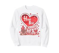 Letrero Retro de San Valentín con Latido del Sudadera