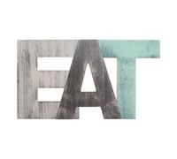 Letrero rústico de madera para comer, letras de pared recortadas para decoración de pared de estilo
