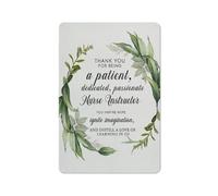 Letrero rústico de metal con cita inspiradora para instructores de enfermería. Impresión floral. Arte de pared. Decoración para el hogar. Gracias por ser paciente. Póster de 8x12 pulgadas.