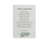 Letrero rústico de metal con el poema inspirador "La vida es maravillosa y luego terrible". Impresión artística para pared, decoración del hogar, póster de 8x12 pulgadas.