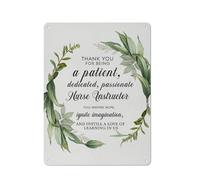 Letrero rústico de metal con frase inspiradora para instructores de enfermería. Impresión floral. Arte de pared. Decoración para el hogar. Gracias por ser paciente. Póster de 30x40 cm (12x16 pulgad