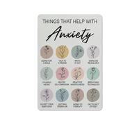 Letrero rústico de metal con temática de ansiedad, trabajo social, pintura para pared, citas de psicología, póster, decoración para oficina, letrero para consejero, 8x12 pulgadas