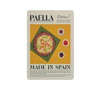 Letrero rústico de metal, decoración moderna para la pared de la cocina, arte culinario, estampado de paella, pintura retro española para el hogar, cocina, baño, sala de estar, regalo de inauguraci