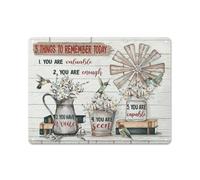 Letrero rústico de metal para baño estilo granja, arte de pared de algodón con colibríes, estampado botánico campestre, pintura artística, decoración para oficina, hogar, comedor, sala de estar, do