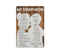 Letrero rústico de metal para decoración de pared. "Mi querida mamá, te amo, mamá". Póster con la frase "Mi querida mamá, te amo, mamá". Impresión artística rústica para mamá. Regalo ideal para mam