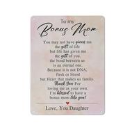 Letrero rústico de metal para decoración de pared: "Para mi madrastra, a quien quizás no me hayas dado". Póster/Pintura para madrastra. Arte/Letrero/Impresión artística. Regalo para el Día de la Ma