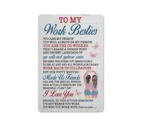 Letrero rústico de metal para la pared, ideal para la mejor amiga del trabajo. Regalo divertido para tu compañera de trabajo, alma gemela o amiga. Póster de amistad para compañeras de trabajo, rega