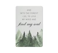 Letrero rústico de metal para pared, inspirador y motivador: «Me adentro en el bosque para perder la cabeza y encontrar mi alma». Impresión con cita positiva. Decoración para oficina o hogar. Regal