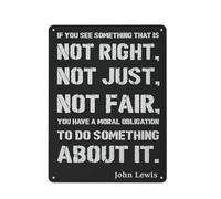 Letrero rústico de metal: Si ves algo que no está bien. Impresión artística tipográfica con afirmaciones positivas. Arte de pared inspirador para el hogar, sala de estar, dormitorio u oficina (30x4