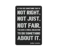 Letrero rústico de metal: Si ves algo que no está bien. Impresión artística tipográfica con afirmaciones positivas. Arte de pared inspirador para el hogar, sala de estar, dormitorio u oficina (8x12