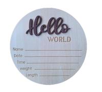 Letrero único de madera para recién nacidos, para niños y niñas, accesorios de fotografía de hospital, celebración de llegada del bebé