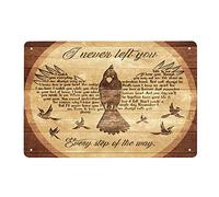 Letrero vintage de hojalata con texto en inglés «Cardinal Bird I Never Left You Every Step Of The Way I Never Left You I Watch You Everyday», decoración de pared, cueva, bar, cocina, letrero de metal