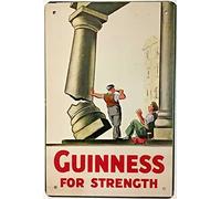 Letrero vintage de lata Guinness Beer Strength Restaurant Alcohol Funny Home Decor Vintage Signs para cocina, garaje, hombre, cueva, cafetería, bar, decoración de pared, 15,2 x 20,3 cm