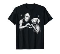 Letrero Weimaraner Bigfoot con Forma de corazón con Forma de corazón para Perros Camiseta