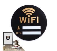 Letrero WiFi Acrílico,Signo de decoración Wifi | Letrero Wifi autoadhesivo para invitados, resistente a la caída, acrílico, resistente al desgaste, para cine, comedor