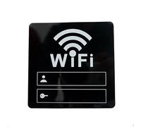 Letrero WIFI autoadhesivo 3D acrílico for espejo de pared, pegatinas regrabables con escritura a mano y contraseña, for decoración del hogar, carteles, tiendas públicas, señalización (color: 1)(3)