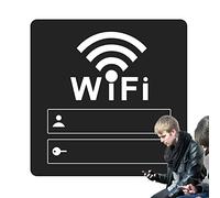 Letrero WiFi para habitación de invitados, tablero de contraseñas WiFi para habitación de invitados, acrílico y resistente al desgaste, conveniente para comedor, lugar escénico, familia, cafetería,