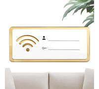 Letrero Wifi Para Hogar | Letrero De Contraseña Wifi En Acrílico Para Invitados | Suministros Para El Hogar De Alta Transparencia Con Instalación Fácil Para Casa Apartamento Residencia Centro Comercia