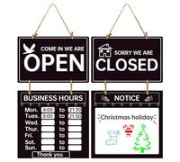 Letreros abiertos para negocios,56x24.8cm Letrero Abierto y Cerrado - colgante abierto cerrado horas, tableros de bienvenida decorativos, de horario comercial para tienda, tienda