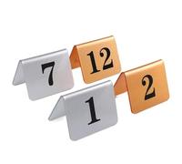 Letreros acrílicos for mesas de carpa, doble cara, dorados y plateados, 6,5 x 8, cm, números del 1 al 50 (dorado, 45662)(Silver,45672)