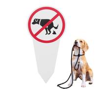 Letreros con texto en inglés "No Dog Poop Pooping" para jardín, 11.8 x 5.9 pulgadas, divertido Keep Off the Grass, letrero portátil con texto en inglés "Curb Your Pets Lawn Sign", para patio y perros