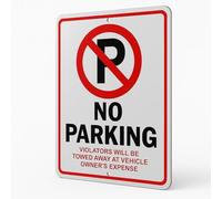 Letreros de aluminio con texto en inglés "No Parking - Do Not Block Driveway" (8 x 12 pulgadas)